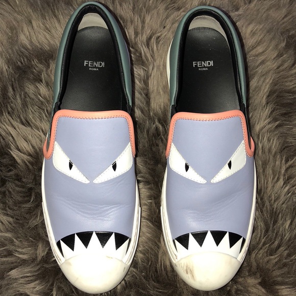 Fendi Shoes - Fendi Monster Slip On Sneakers